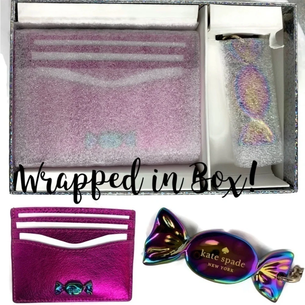 Kate Spade Candy 🍬 Wrapper Keychain Fob ID Wallet
